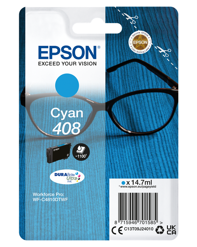 Epson 408 Cyan Druckerpatrone C13T09J24010