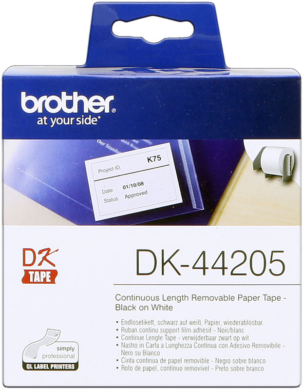 Brother DK-44205 Endlosetiketten 62mm x 30,48m Weiss