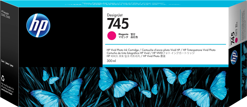 HP 745 Magenta Druckerpatrone F9K01A