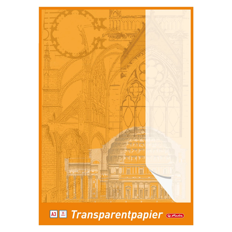 Herlitz Transparentpapier DIN A3, 65 g/qm, weiss 