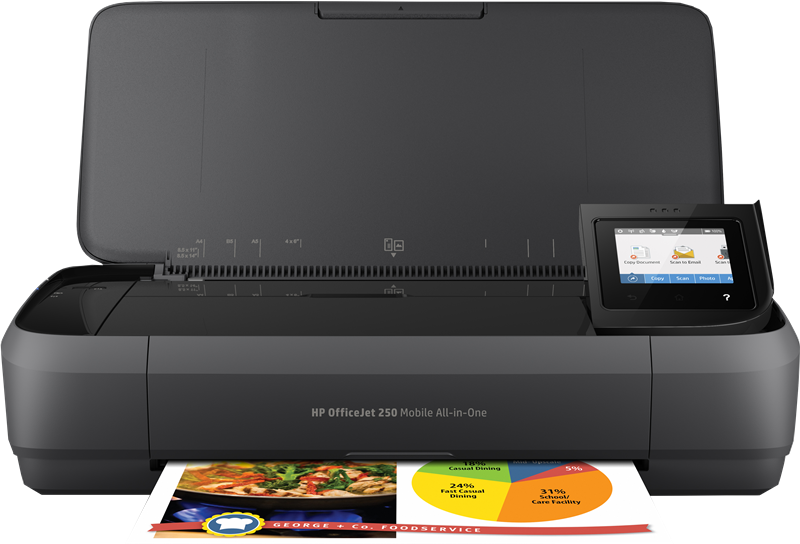 HP OfficeJet 250 Mobiler Tintenstrahldrucker Schwarz