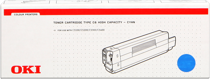 OKI Type C6c Cyan Toner 42127407