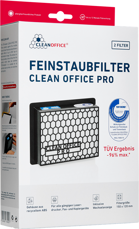 Clean Office Pro Feinstaubfilter 150x120mm 