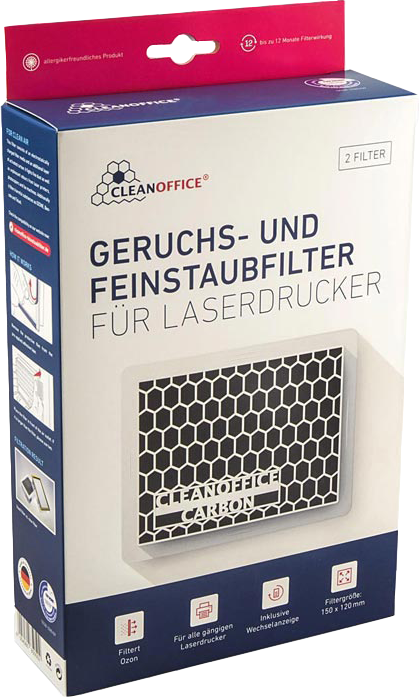 Clean Office Geruchs-Feinstaubfilter für Laserdrucker 150x120mm 