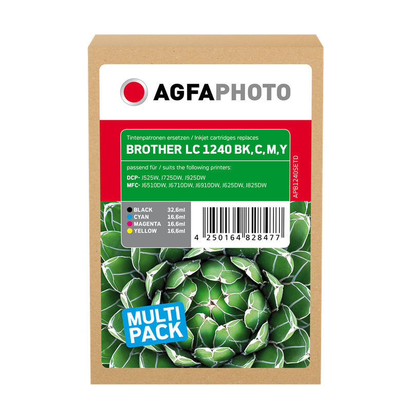 Agfa Photo LC1240BK,C,M,Y Multipack Schwarz / Cyan / Magenta / Gelb