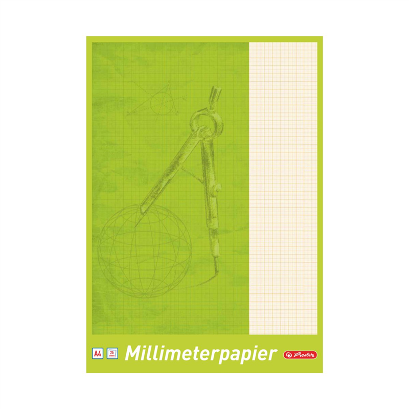 Herlitz Millimeterpapier DIN A4, 80 g/qm 
