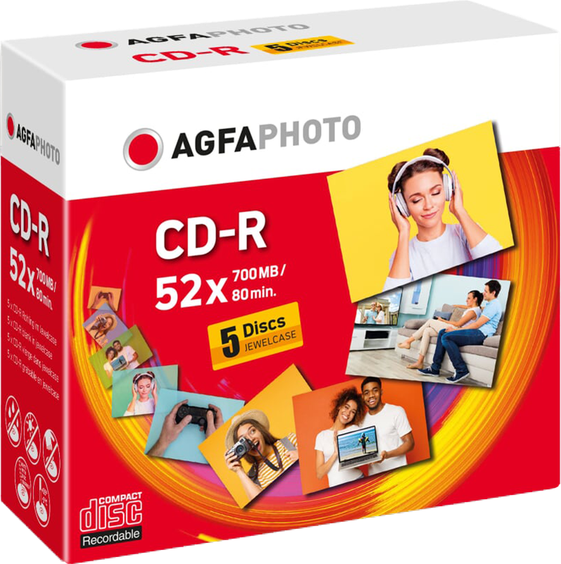 Agfa Photo 1x5 CD-R / 700 MB / Jewel Case 
