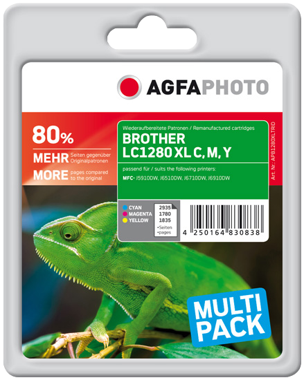 Agfa Photo LC1280XLC,M,Y Multipack Cyan / Magenta / Gelb
